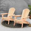 Gardeon Patio Furniture Outdoor Chairs Beach Chair Wooden Adirondack Garden Lounge 2PC