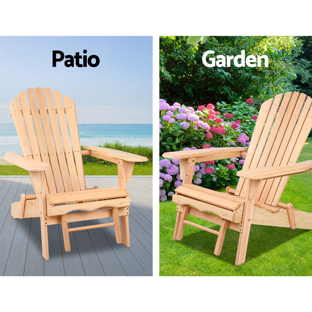 Gardeon 3 Piece Outdoor Beach Chair and Table Set Gardeon