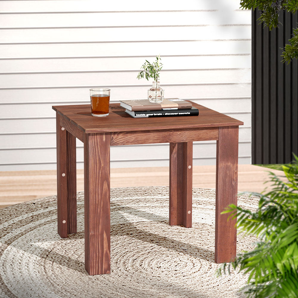 Gardeon Coffee Side Table Wooden Desk Outdoor Furniture Camping Garden Brown Gardeon