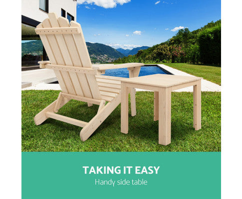 Gardeon Wooden Outdoor Side Beach Table freeshipping - Awezingly