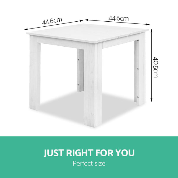 Gardeon Outdoor Side Beach Table - White freeshipping - Awezingly