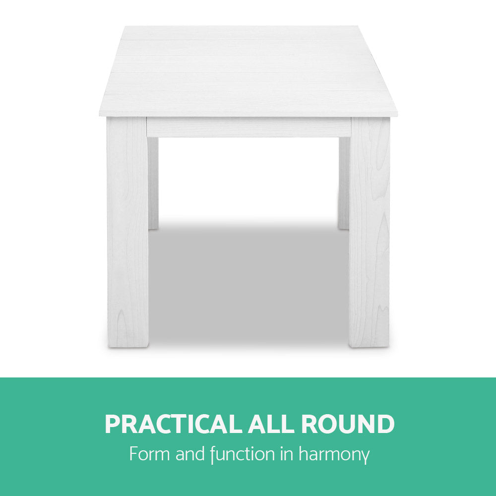 Gardeon Outdoor Side Beach Table - White freeshipping - Awezingly