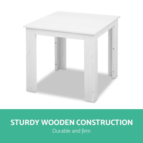 Gardeon Outdoor Side Beach Table - White freeshipping - Awezingly