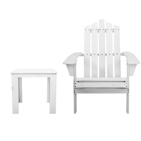 Gardeon Outdoor Sun Lounge Beach Chairs Table  Patio - White freeshipping - Awezingly