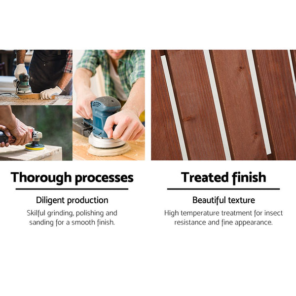 Gardeon Outdoor Sun Lounge Beach Chairs Table Setting Wooden Adirondack Patio Chair Brown freeshipping - Awezingly