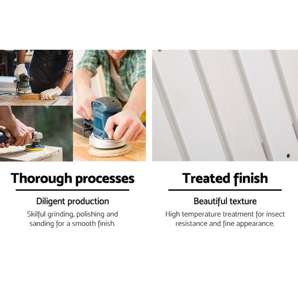 Gardeon Outdoor Sun Lounge Beach Chairs Table Setting Wooden Adirondack Patio Chair White freeshipping - Awezingly