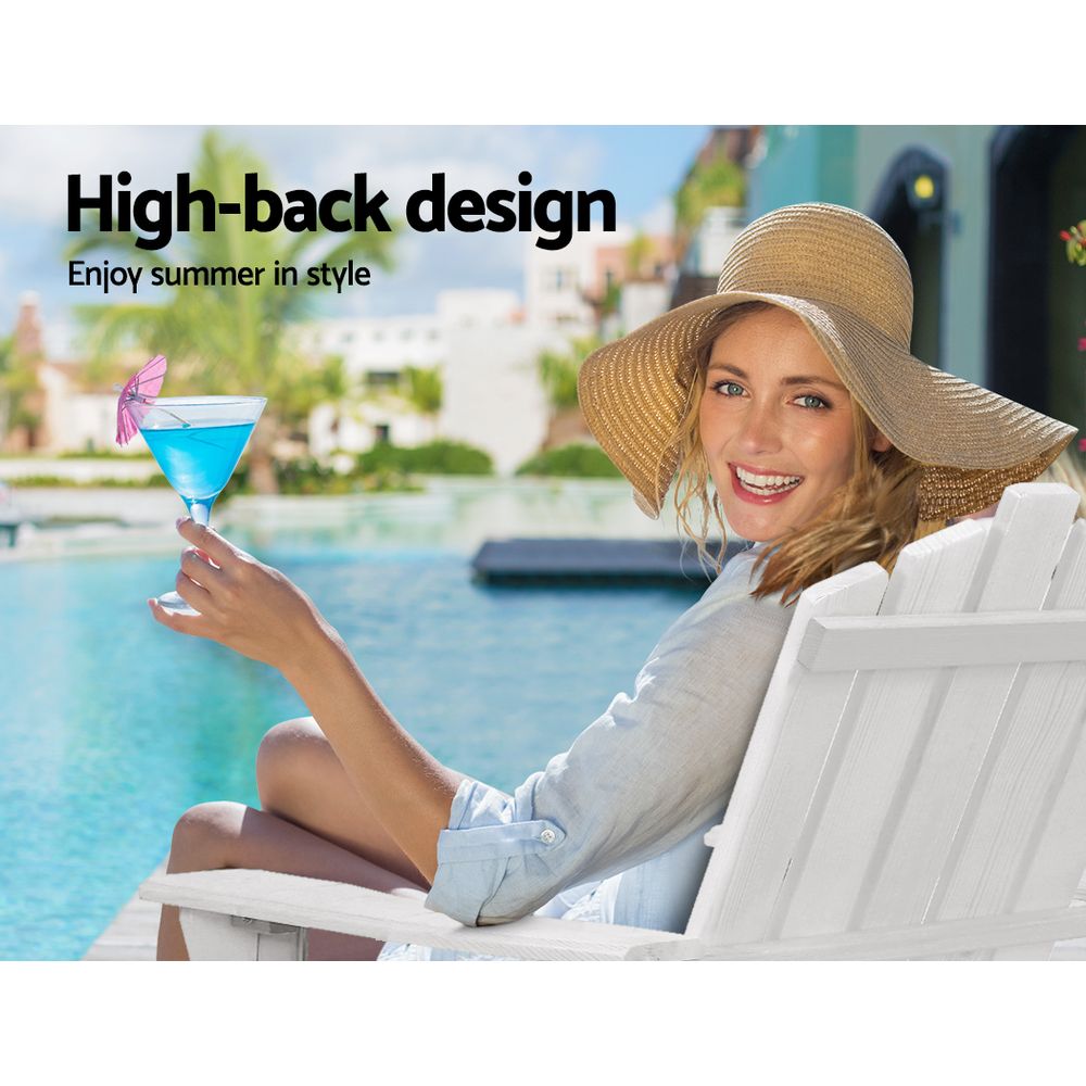 Gardeon Outdoor Sun Lounge Beach Chairs Table Setting Wooden Adirondack Patio Chair Lounges freeshipping - Awezingly