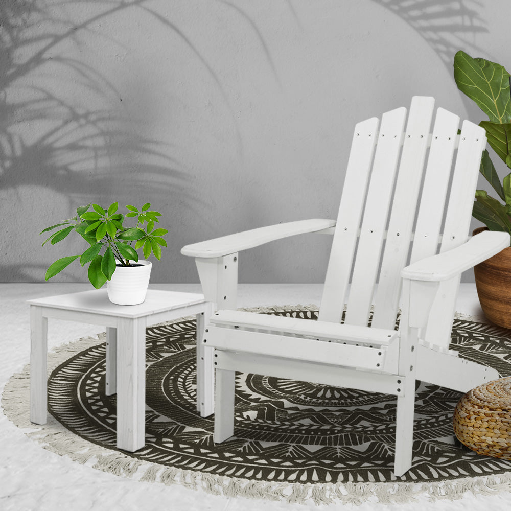 Gardeon Outdoor Sun Lounge Beach Chairs Table Setting Wooden Adirondack Patio Chair Lounges freeshipping - Awezingly