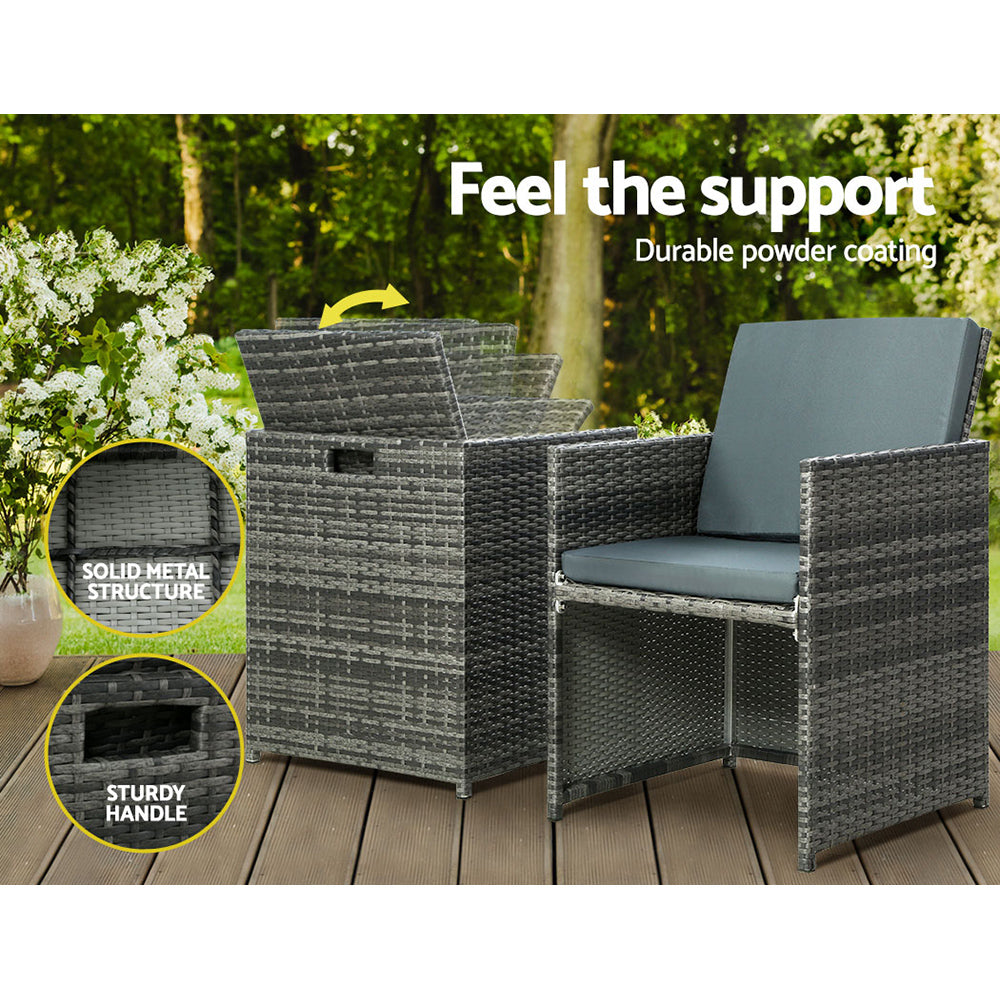 Gardeon Recliner Chairs Sun Lounge Wicker Lounger Outdoor Furniture Patio Sofa Gardeon