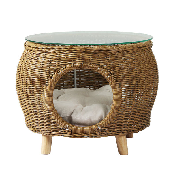 Gardeon Side Table Coffee Pet Bed Wicker Indoor Outdoor Furniture Patio Desk Gardeon