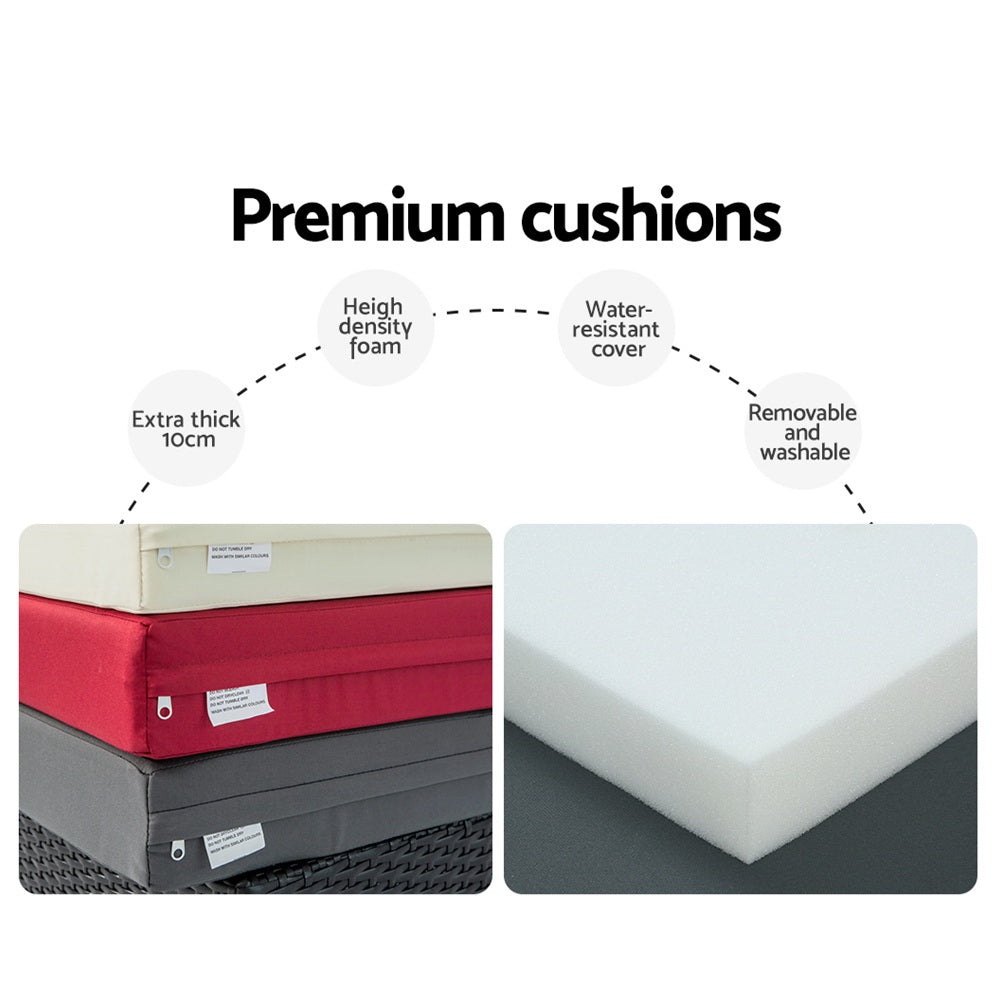 Gardeon 13 PCS Outdoor Dining Set Table Chairs Patio Lounge Setting Furniture Gardeon