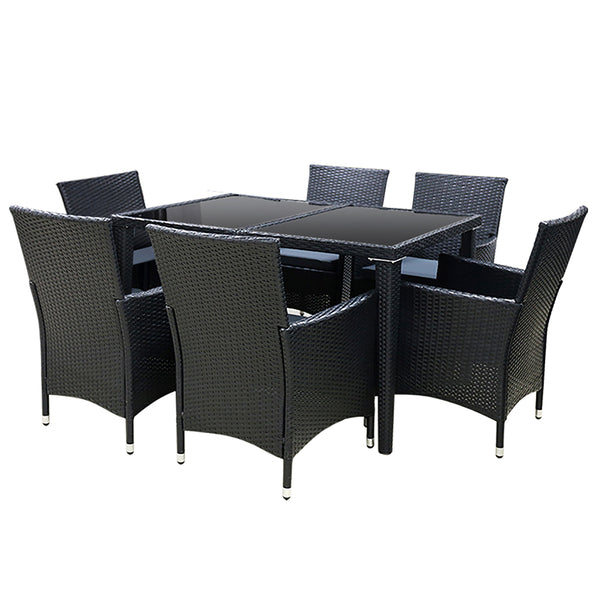 Gardeon Outdoor Furniture 7pcs Dining Set freeshipping - Awezingly