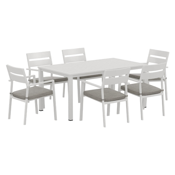 Gardeon 7 Piece Outdoor Dining Set Aluminum Table Chairs 6-seater Lounge Setting Gardeon