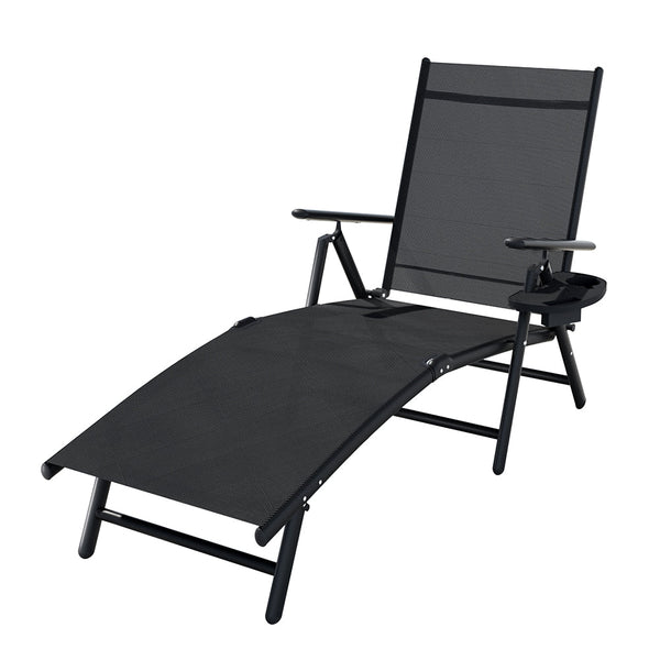 Gardeon Sun Lounge Outdoor Lounger Recliner Chair Foldable Patio Furniture Gardeon