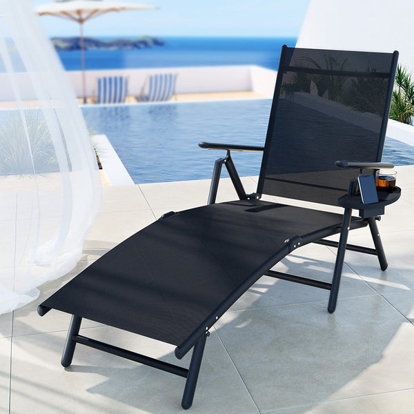 Gardeon Sun Lounge Outdoor Lounger Recliner Chair Foldable Patio Furniture Gardeon