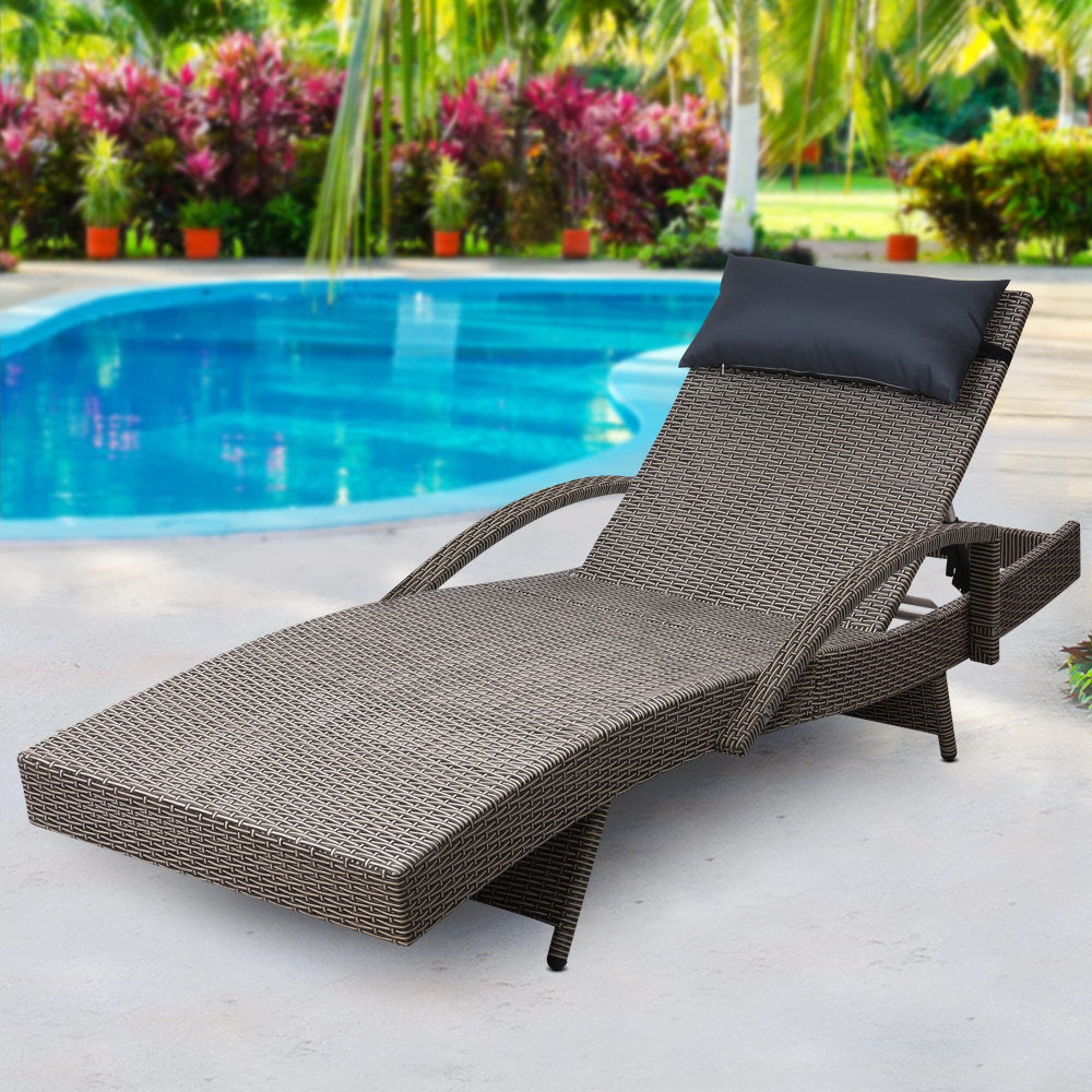 Gardeon Outdoor Sun Lounge Furniture Day Bed Wicker Pillow Sofa Set freeshipping - Awezingly
