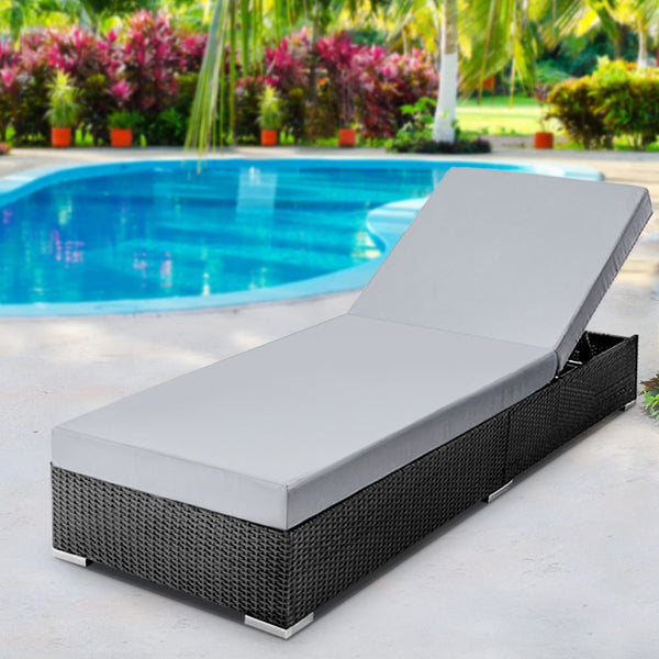 Gardeon Sun Lounge Outdoor Furniture Day Bed Wicker Rattan Garden Sofa freeshipping - Awezingly
