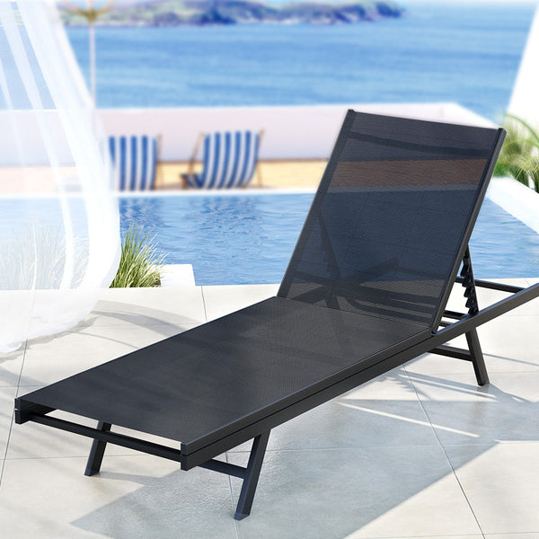 Gardeon Sun Lounger Outdoor Lounge Setting Chair Adjustable Patio Furniture Pool Gardeon