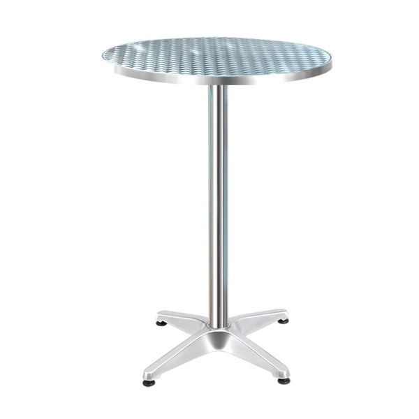 Gardeon Outdoor Bar Table Indoor Furniture Adjustable Aluminium Round 70/110cm freeshipping - Awezingly
