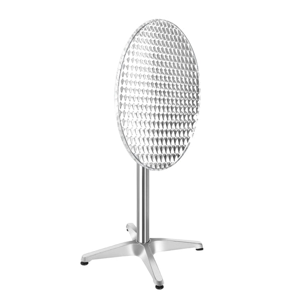 Gardeon 2pcs Outdoor Bar Table Furniture Adjustable Aluminium Cafe Table Round Gardeon