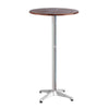 Gardeon Outdoor Bar Table Furniture Wooden Cafe Table Aluminium Adjustable Round