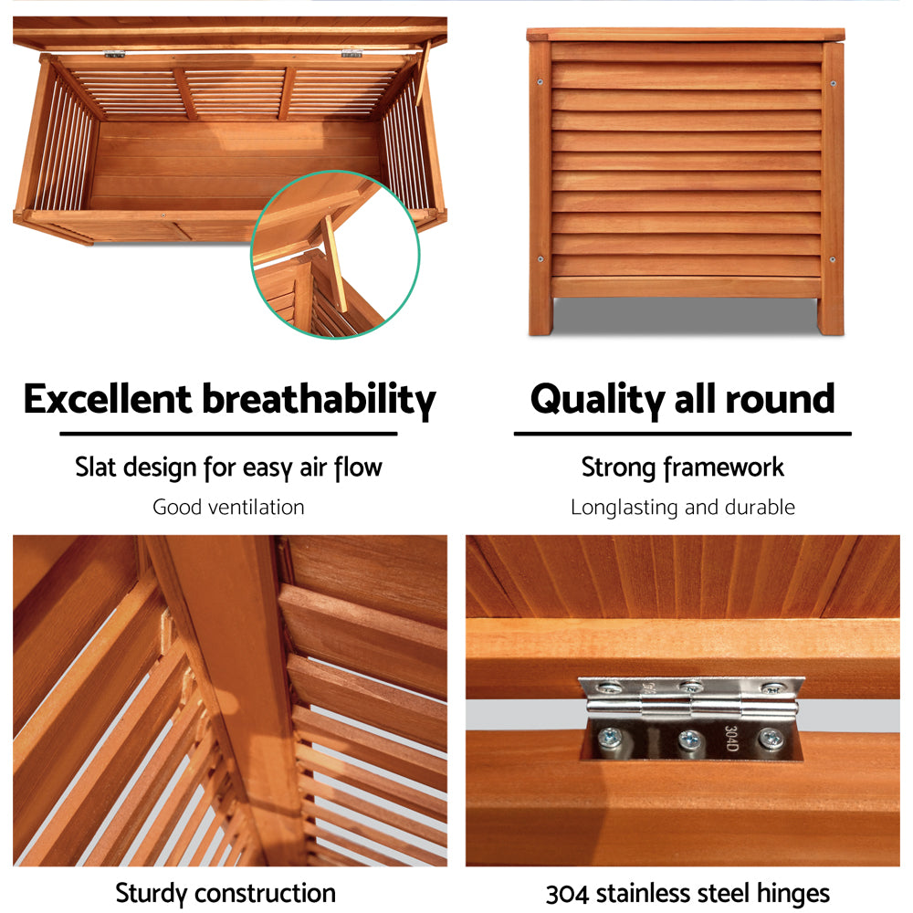 Gardeon Outoor Fir Wooden Storage Bench freeshipping - Awezingly