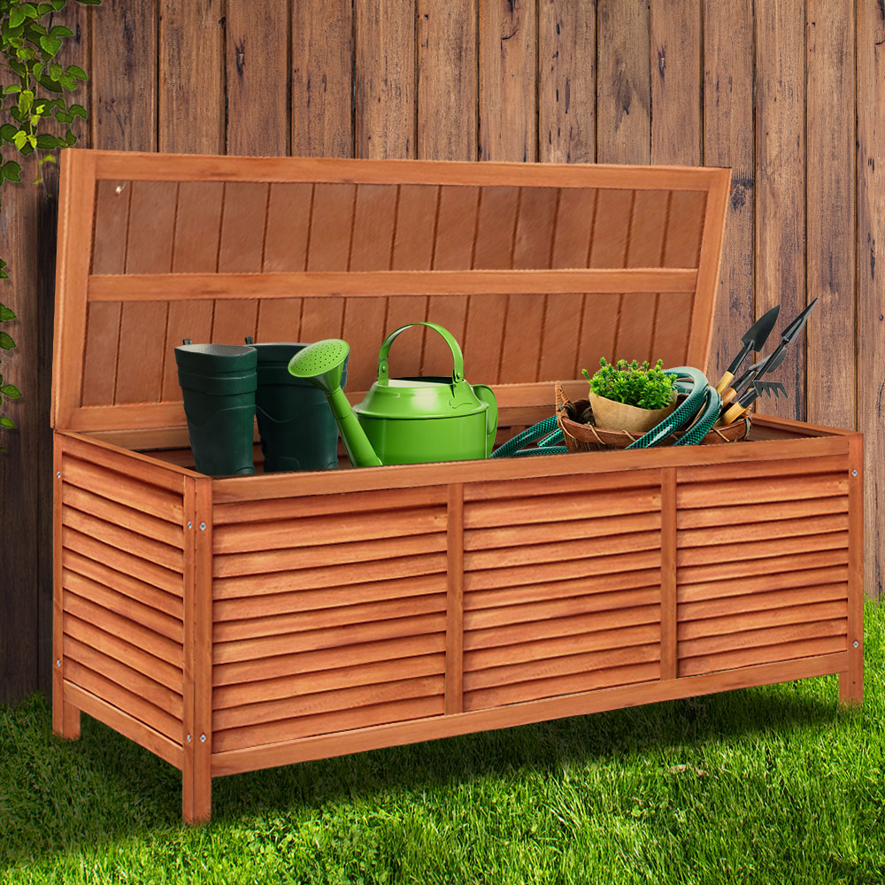 Gardeon Outoor Fir Wooden Storage Bench freeshipping - Awezingly