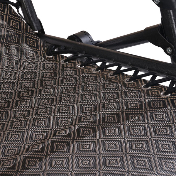 Gardeon Zero Gravity Recliner Chairs Outdoor Sun Lounge Beach Chair Camping - Beige Gardeon