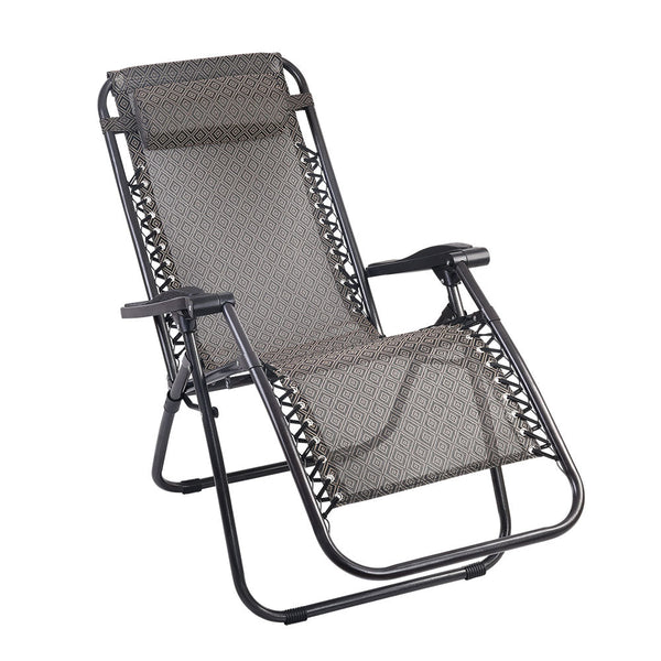 Gardeon Zero Gravity Chair 2PC Reclining Outdoor Sun Lounge Folding Camping Gardeon