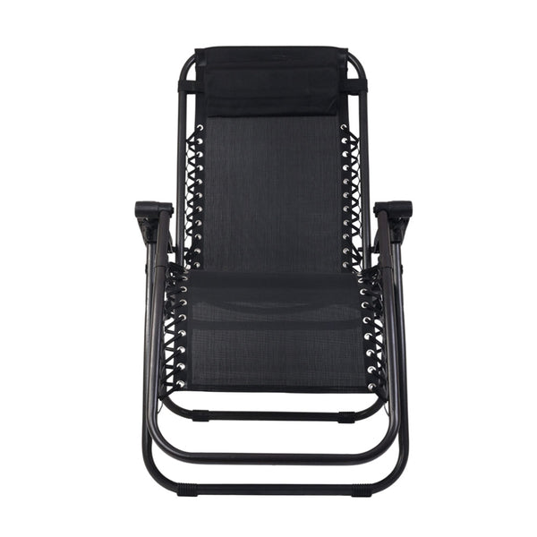 Gardeon Outdoor Portable Recliner - Black freeshipping - Awezingly
