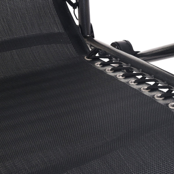 Gardeon Outdoor Portable Recliner - Black freeshipping - Awezingly