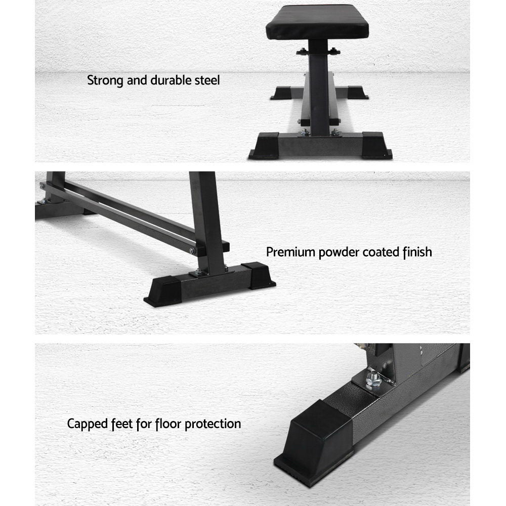 Everfit Flat Bench Weight Press Fitness Gym Exercise Equipment Everfit