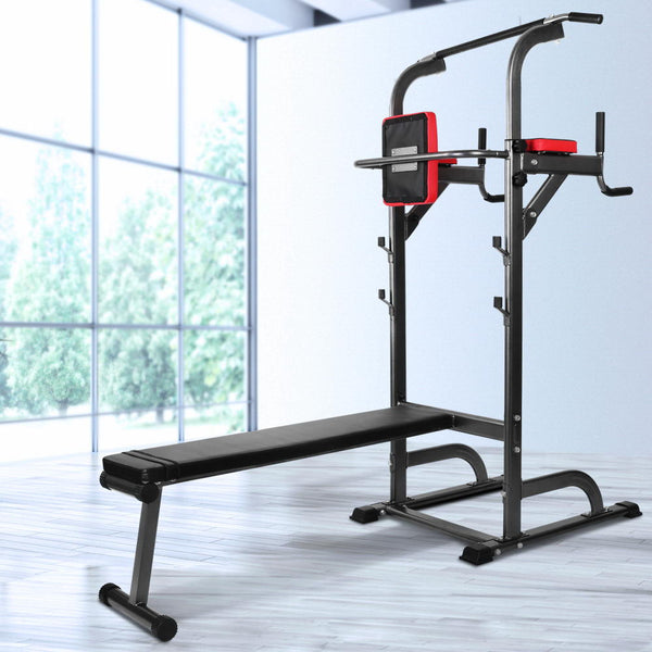 Everfit Power Tower 9-IN-1 Multi-Function Station Fitness Gym Equipment freeshipping - Awezingly
