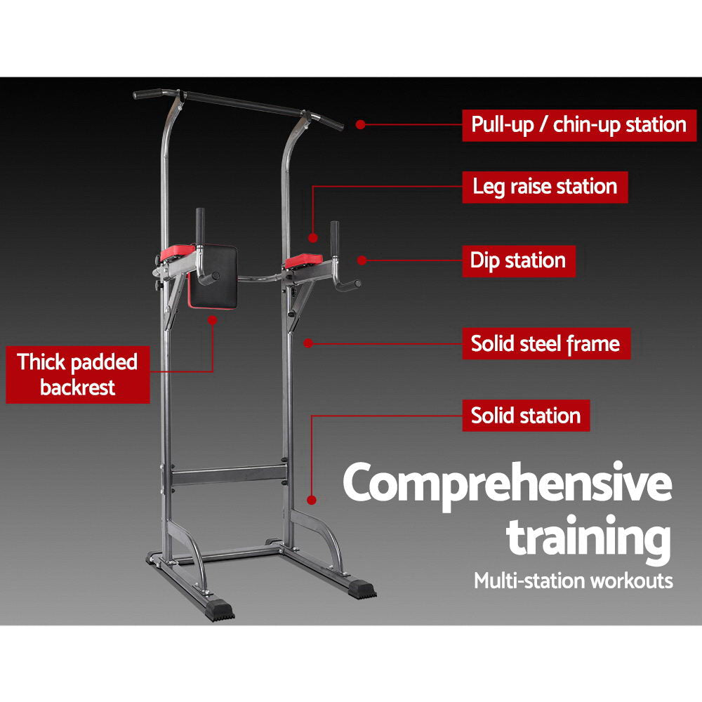 Everfit Power Tower 4-IN-1 Multi-Function Station Fitness Gym Equipment Everfit