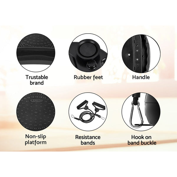 Everfit Vibration Machine Plate Gym Fitness Black Everfit