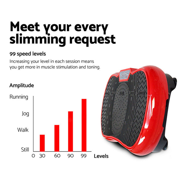 Everfit Vibration Machine Plate - Gym Fitness Red Everfit