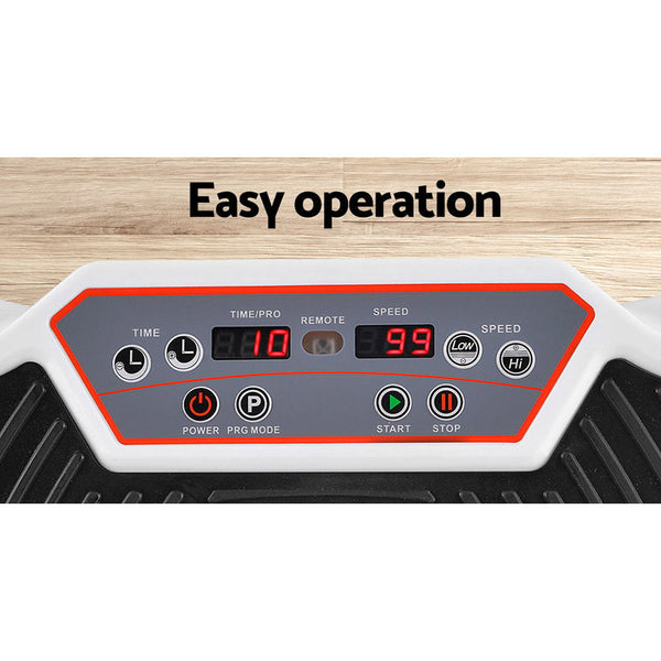 Everfit Vibration Machine Plate Platform Body Shaper Home Gym Fitness White Everfit