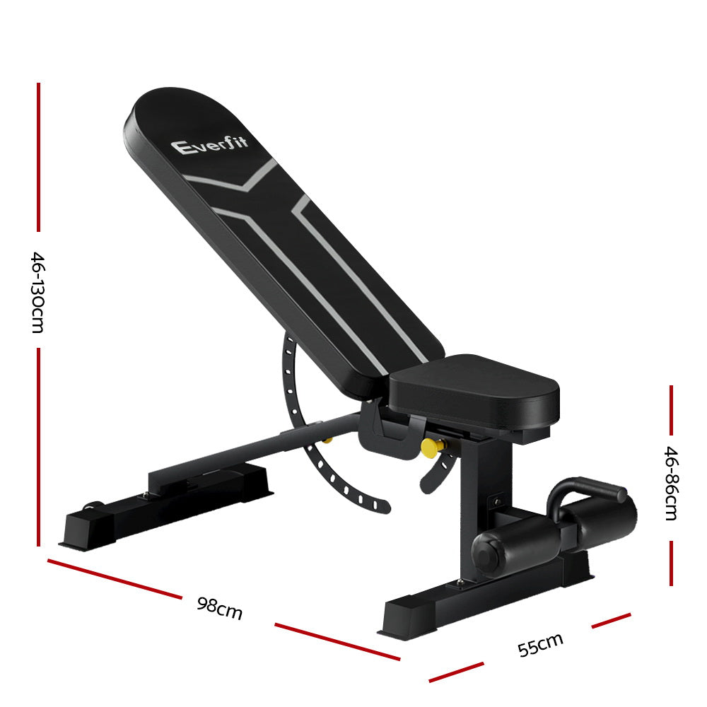 Everfit Weight Bench 450KG FID Bench Adjustable Bench Press Home Gym Equipment Everfit