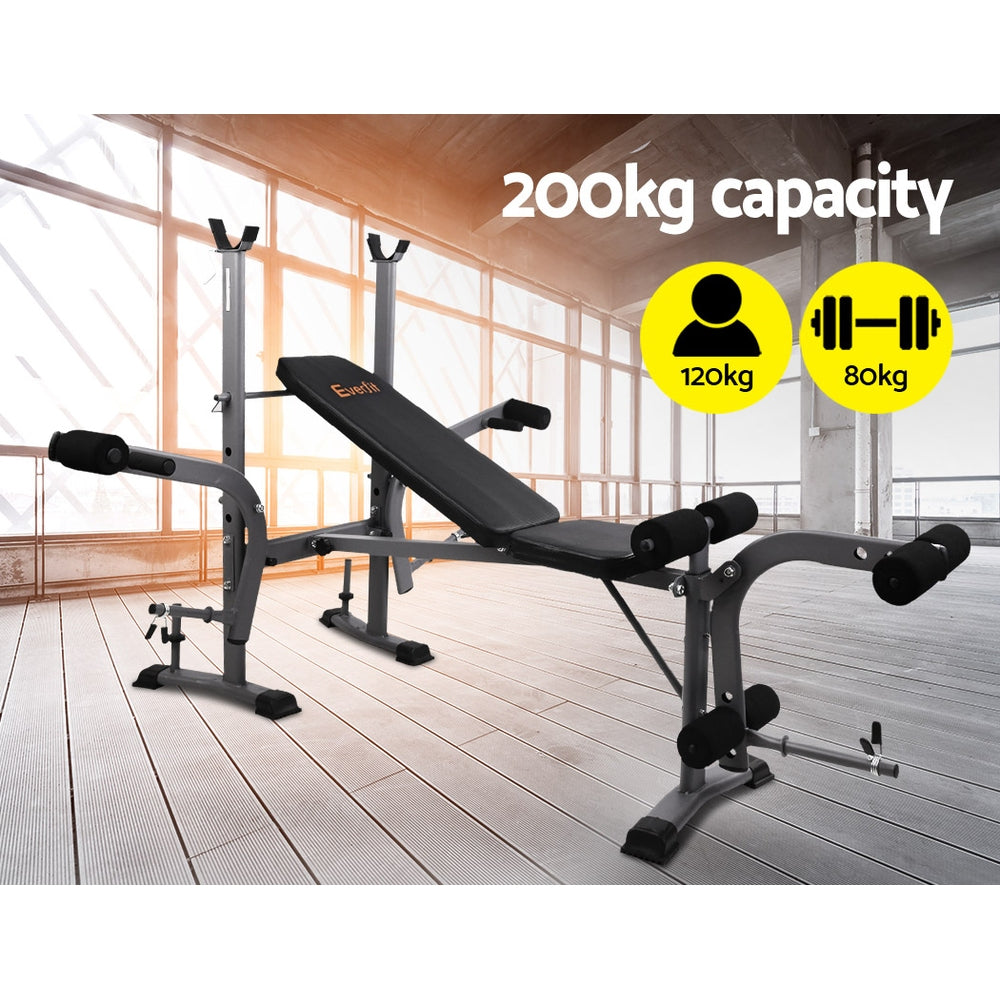 Everfit Weight Bench Adjustable Bench Press 8-In-1 Gym Equipment Everfit