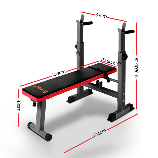 Everfit Multi-Station Weight Bench Press Weights Equipment Fitness Home Gym Red freeshipping - Awezingly