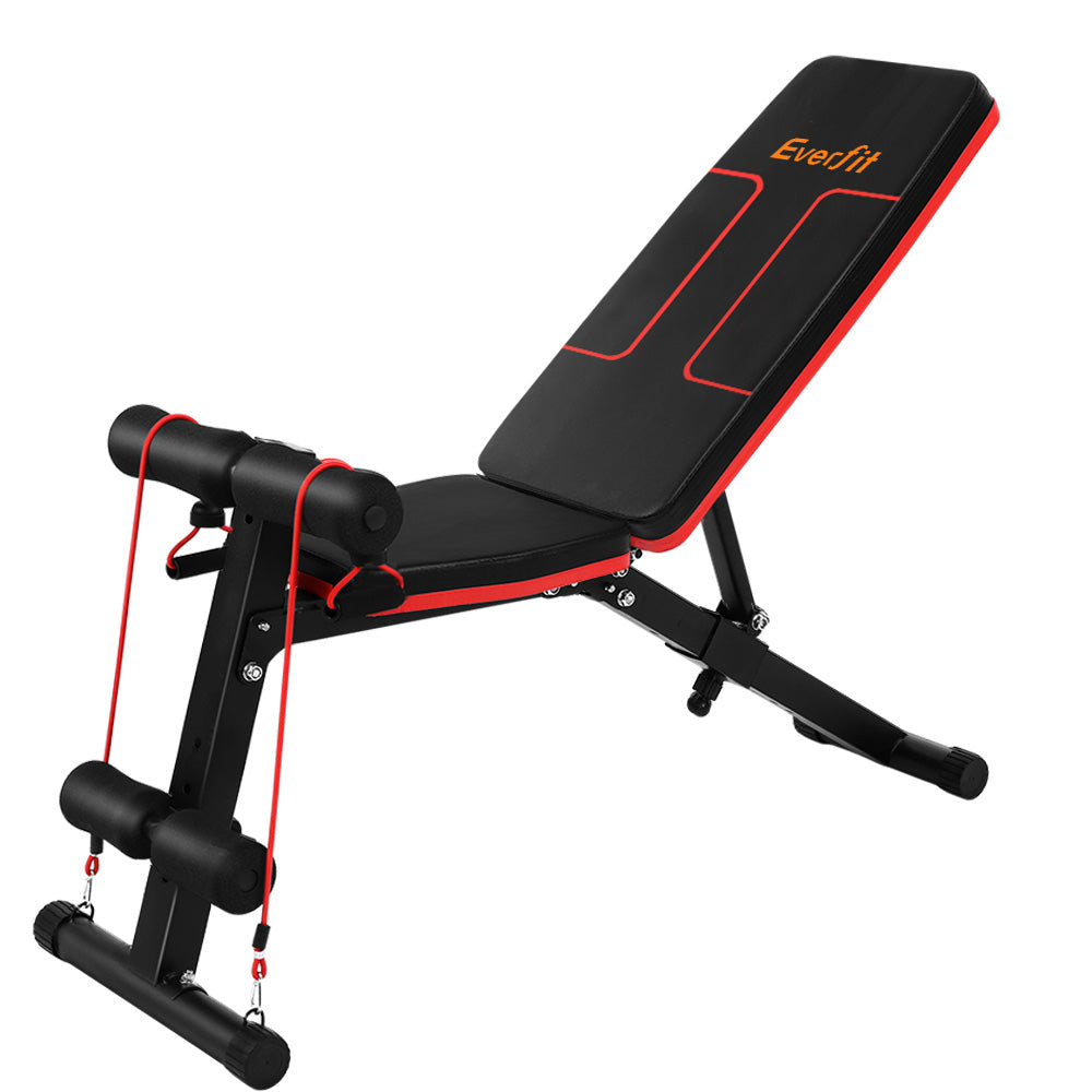 Everfit Adjustable FID Weight Bench Fitness Flat Incline Gym Home Steel Frame Everfit