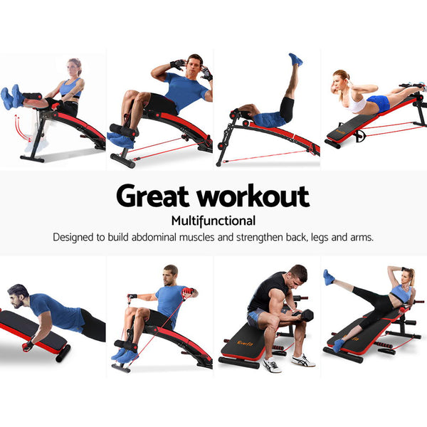 Everfit Adjustable Sit Up Bench Press Decline freeshipping - Awezingly