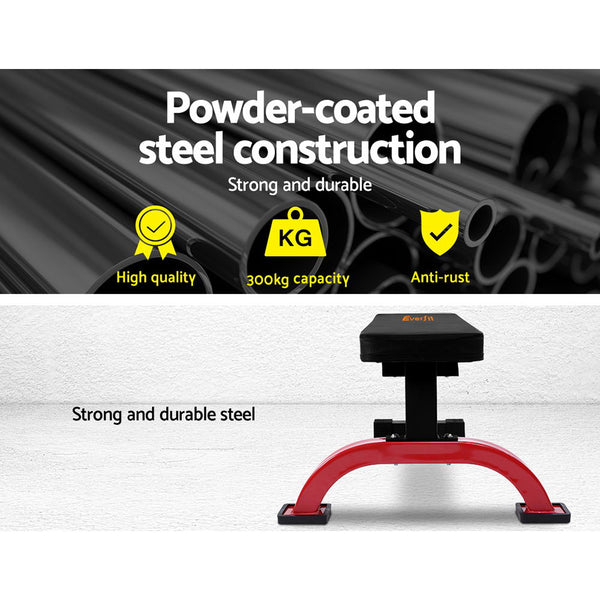 Everfit Fitness Flat Bench Weight Press Gym Home Strength Training Exercise freeshipping - Awezingly