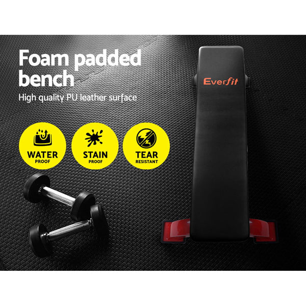 Everfit Fitness Flat Bench Weight Press Gym Home Strength Training Exercise freeshipping - Awezingly