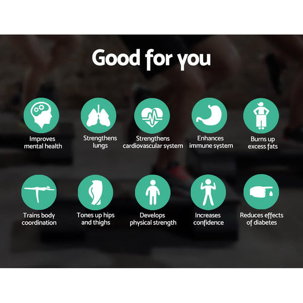 Everfit Set of 2 Aerobic Step Risers Exercise Stepper Block Fitness Gym Workout Bench Everfit