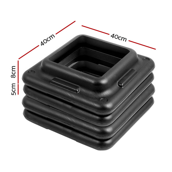 Everfit Set of 4 Aerobic Step Risers Exercise Stepper Workout Gym Fitness Bench Platform Everfit