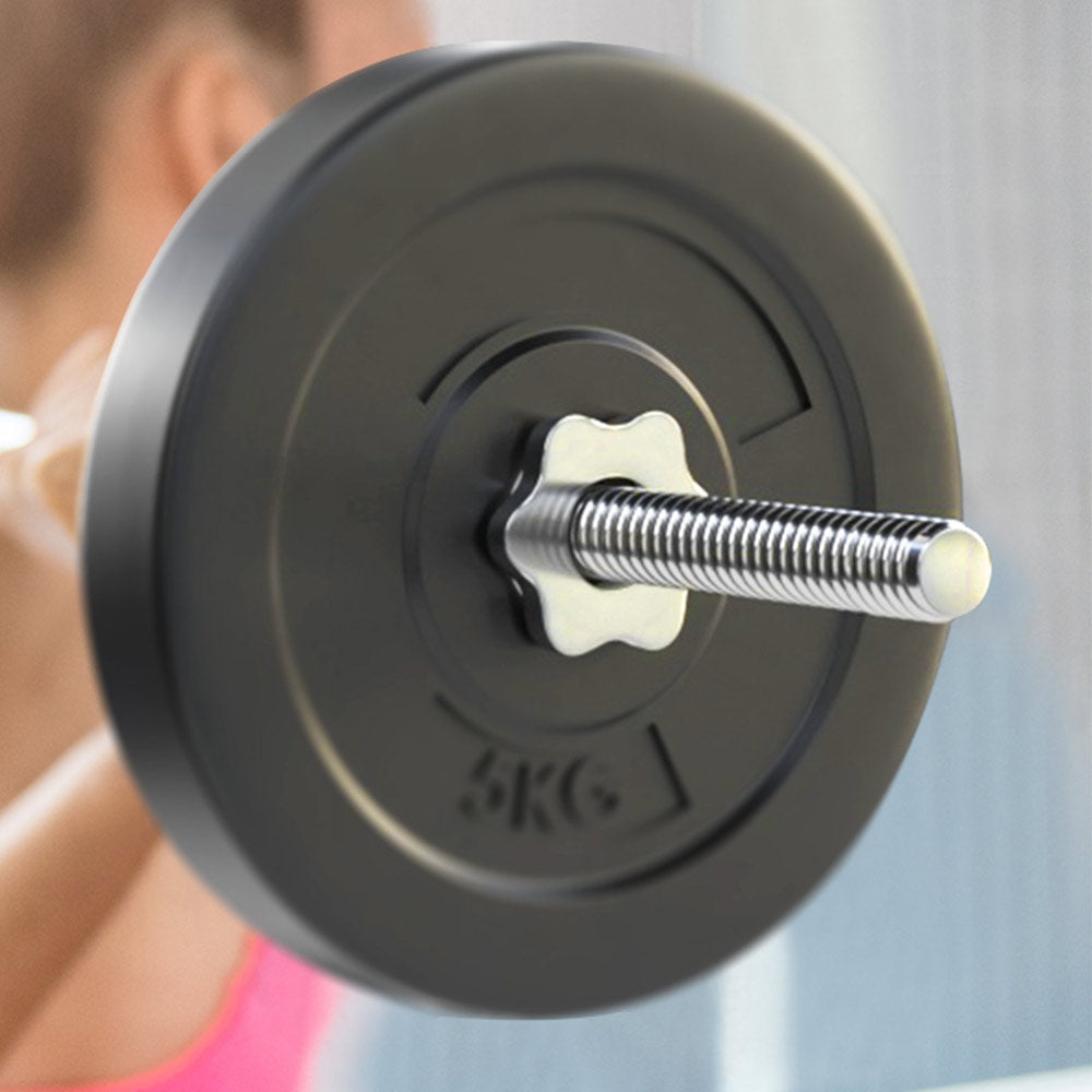 18KG Barbell Weight Set Plates Bar Bench Press Fitness Exercise Home Gym 168cm Does not apply