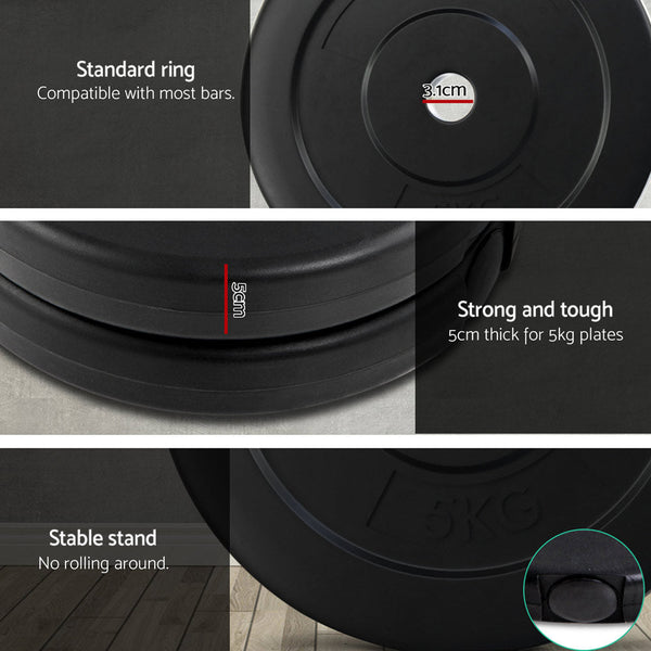 18KG Barbell Weight Set Plates Bar Bench Press Fitness Exercise Home Gym 168cm Does not apply