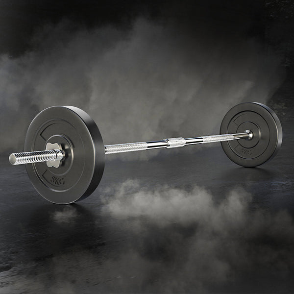 18KG Barbell Weight Set Plates Bar Bench Press Fitness Exercise Home Gym 168cm Does not apply
