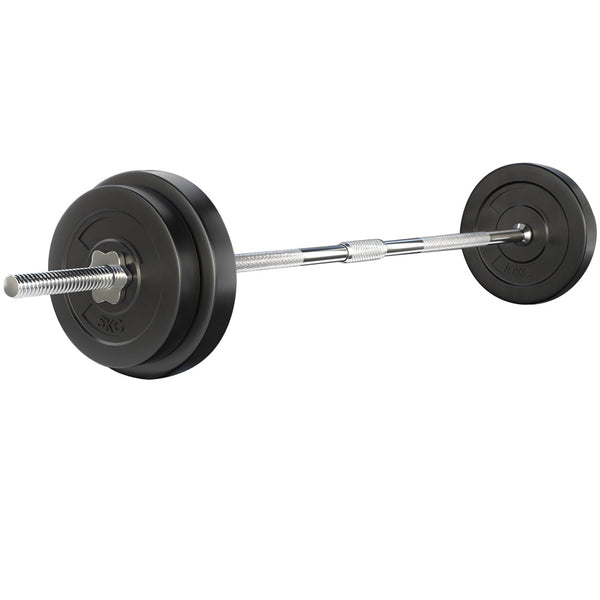 38KG Barbell Weight Set Plates Bar Bench Press Fitness Exercise Home Gym 168cm Does not apply